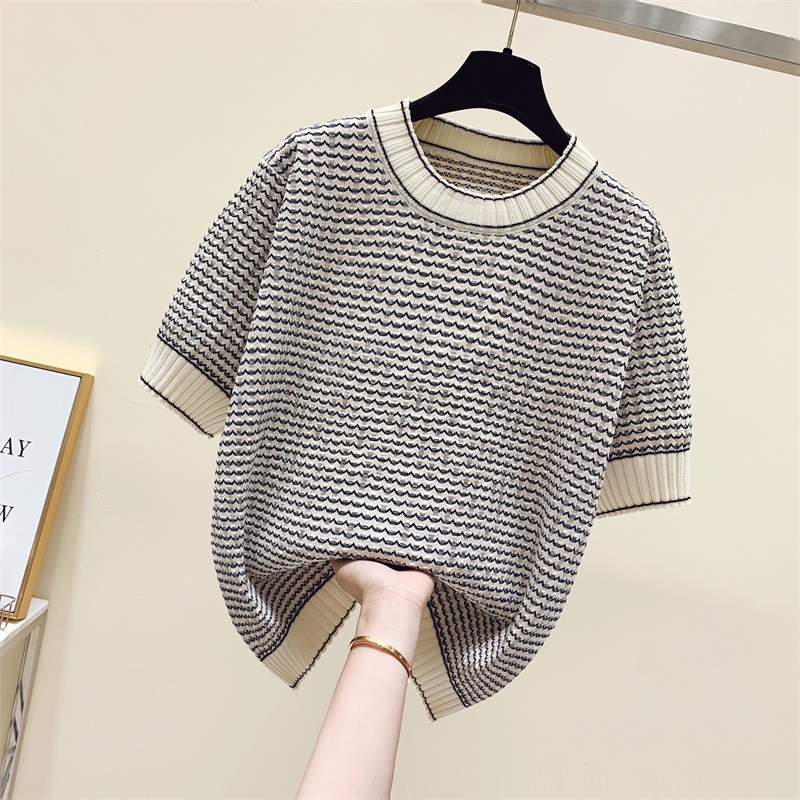 Summer Clothing Yarn - Spring Summer New Fashion Striped Sweater
