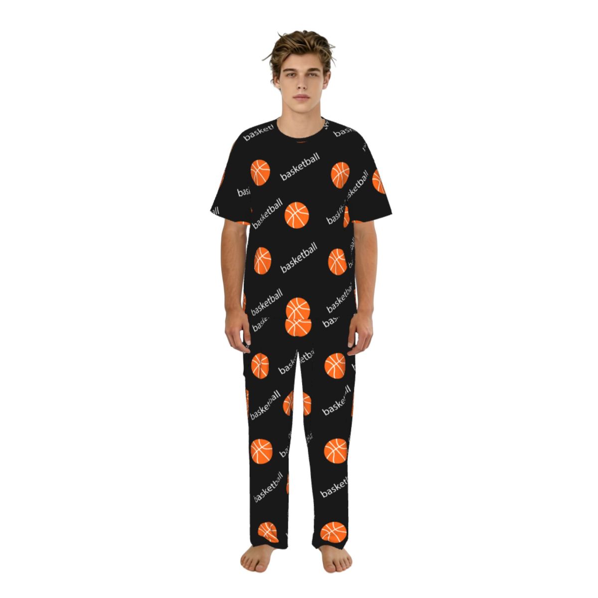 Men Pajamas Suit Short Sleeved - Summer Clothing Words 评论和价格