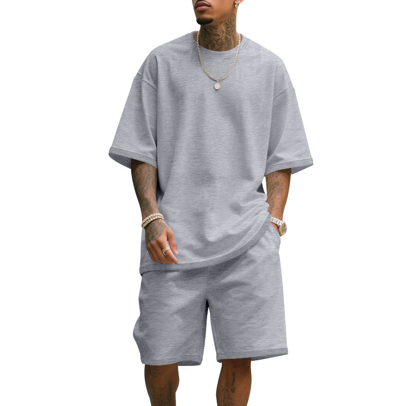 Men's Casual Two Piece Set Sum - Summer Clothing Pieces 评论和价格