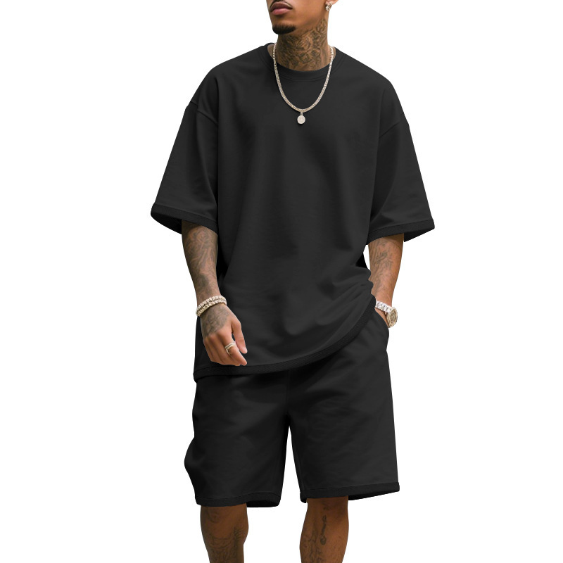 Men's Casual Two Piece Set Sum - Summer Clothing Pieces 评论和价格