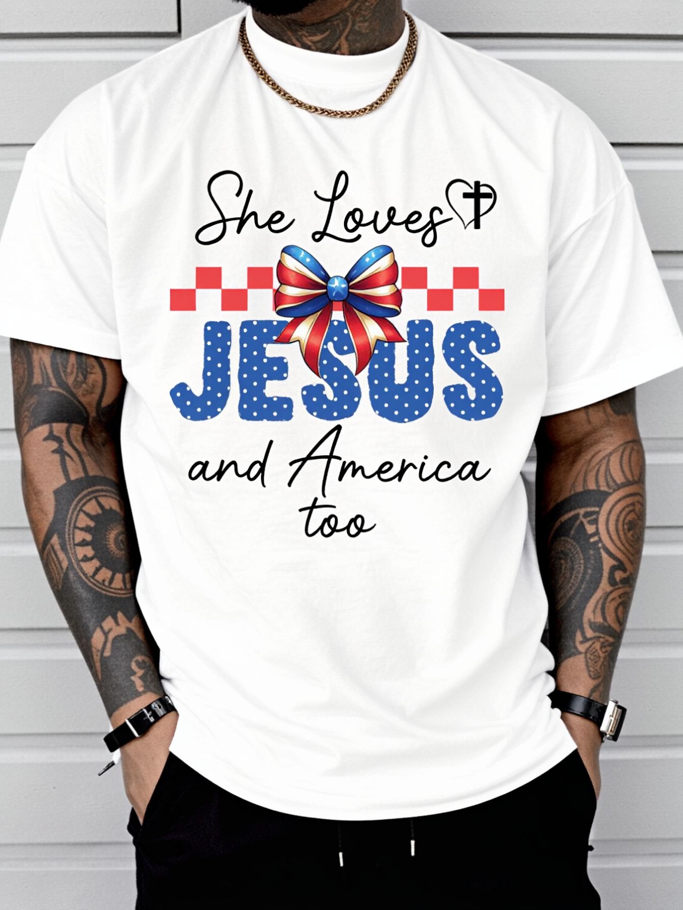 She Loves Jesus & America Too  - Summer Clothing Not Shein 评论和价格