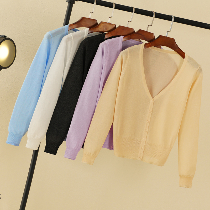 Summer Cardigan Women Cropped  - Summer Clothing Yarn 评论和价格
