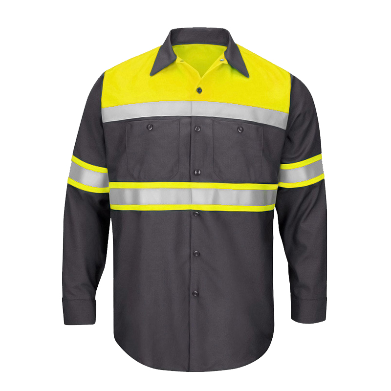 Men Shirt Long Sleeve 100% Cot - Summer Hi Vis Clothing 评论和价格