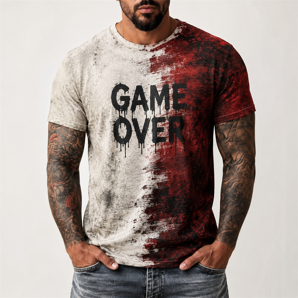3D Print Retro Bloodstain Hall - Summer Clothing Words 评论和价格
