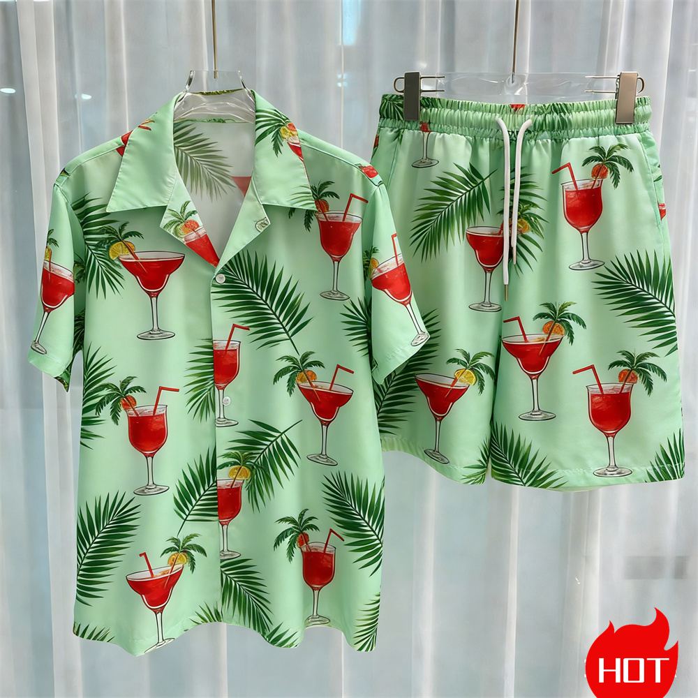 Summer Men's Shirt Sets Plants - Summer Clothing Pieces 评论和价格