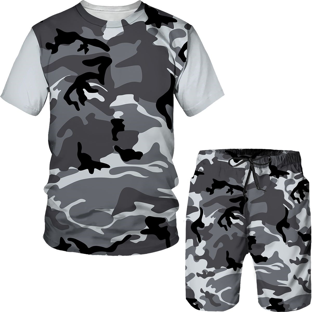 Camouflage Men's Suits Camo 3D - Summer Clothing Pieces 评论和价格
