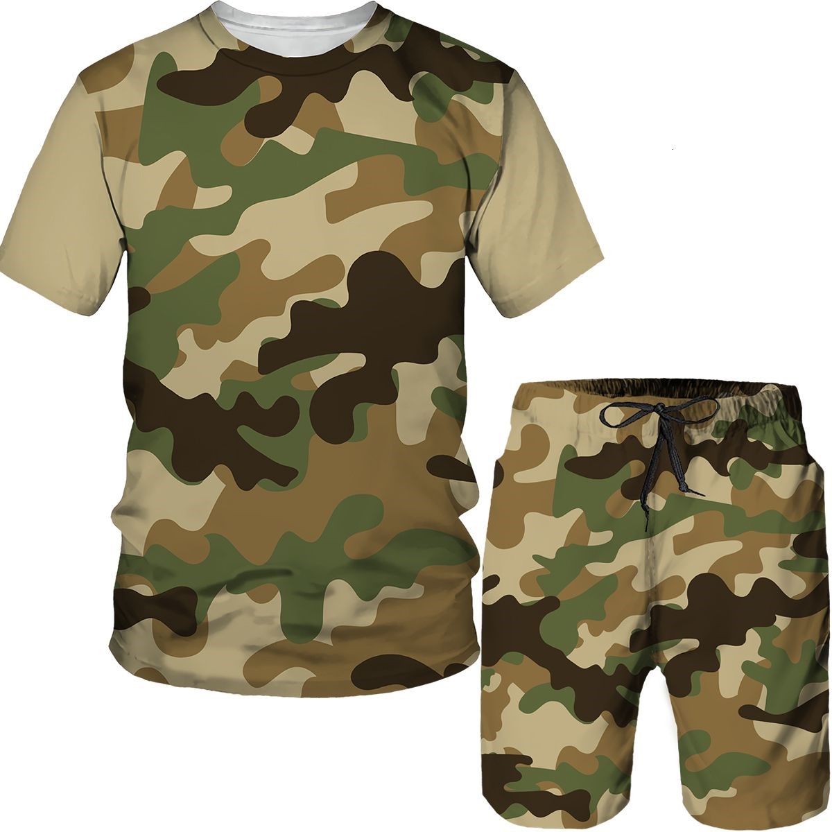 Camouflage Men's Suits Camo 3D - Summer Clothing Pieces 评论和价格
