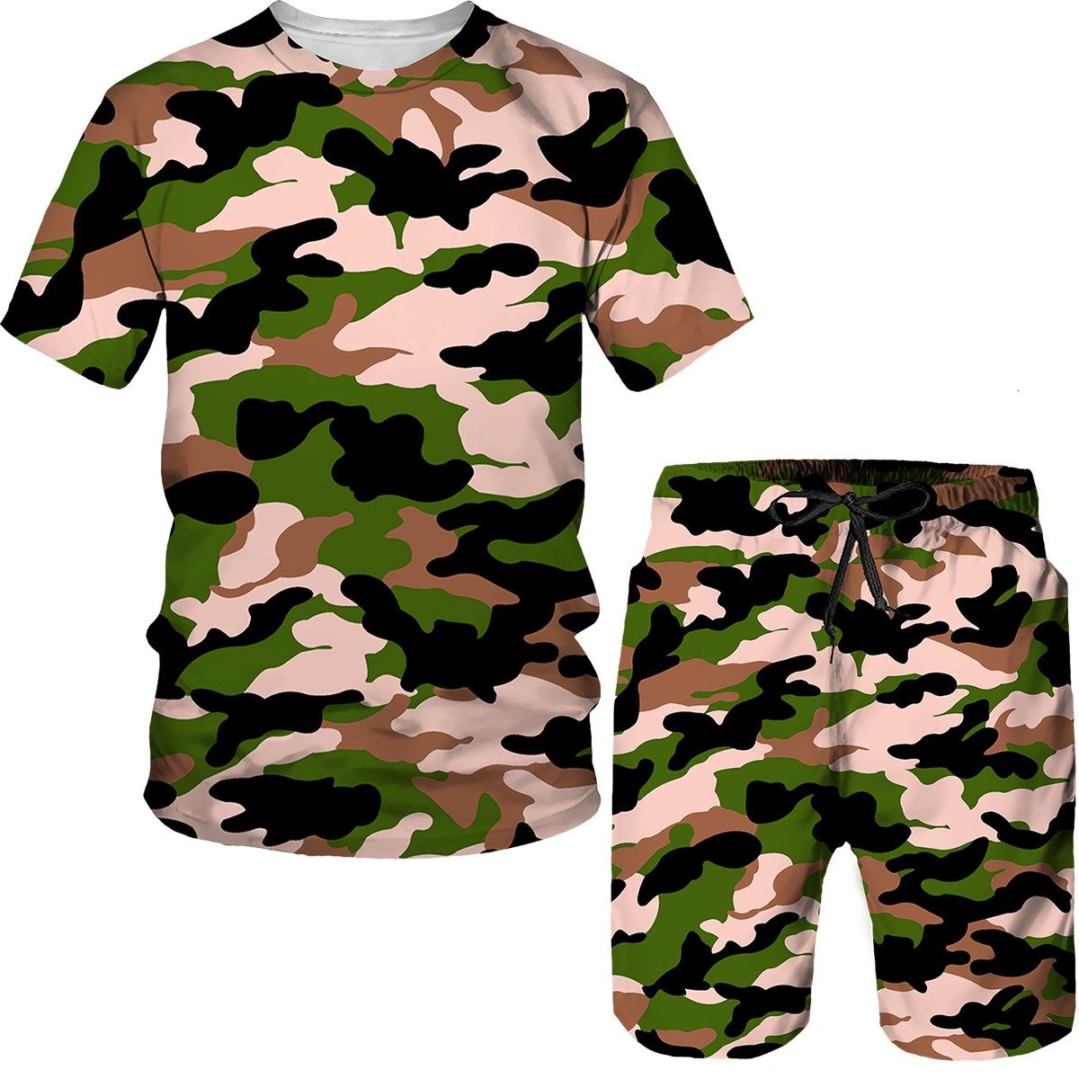 Camouflage Men's Suits Camo 3D - Summer Clothing Pieces 评论和价格