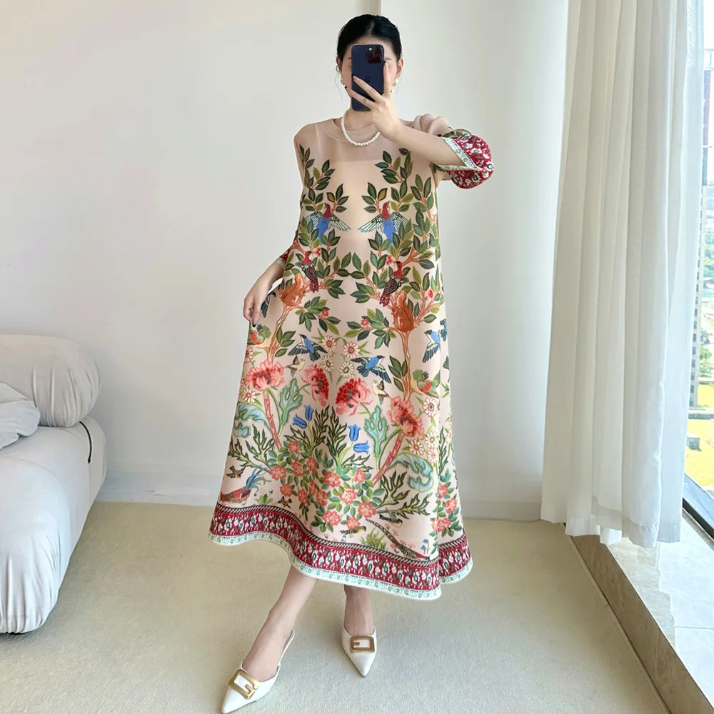 Miyake Vintage Print Dress Sev - Summer 2025 Clothing Essentials 评论和价格