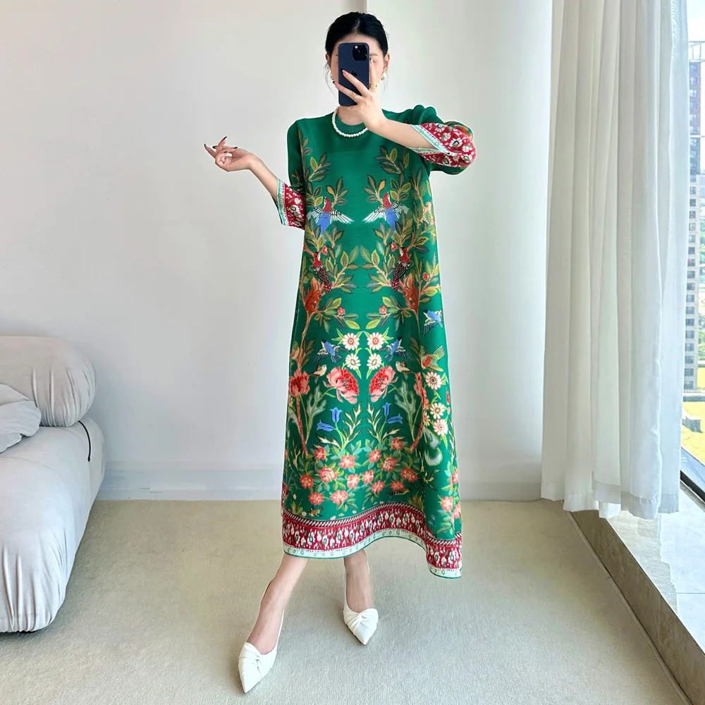 Miyake Vintage Print Dress Sev - Summer 2025 Clothing Essentials 评论和价格