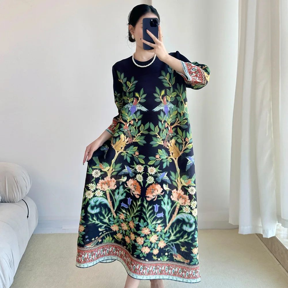Miyake Vintage Print Dress Sev - Summer 2025 Clothing Essentials 评论和价格